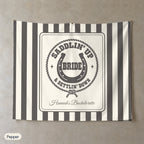 Saddlin' Up & Settlin' Down personalized wall tapestry, Pepper stripes