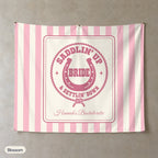 Saddlin' Up & Settlin' Down personalized wall tapestry, Blossom stripes