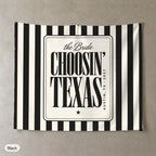 Choosin' Texas personalized wall tapestry, Black stripes
