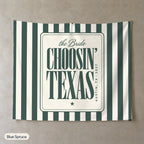 Choosin' Texas personalized wall tapestry, Blue Spruce stripes