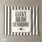 Lucky Bride Syndrome personalized wall tapestry, Pepper stripes