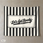 Let's Get Rowdy personalized wall tapestry, Black stripes