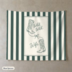 Wild Wild Wife personalized wall tapestry, Blue Spruce stripes
