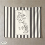 Wild Wild Wife personalized wall tapestry, Pepper stripes