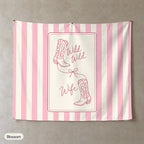 Wild Wild Wife personalized wall tapestry, Blossom stripes
