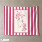 Wild Wild Wife personalized wall tapestry, Crunchberry stripes