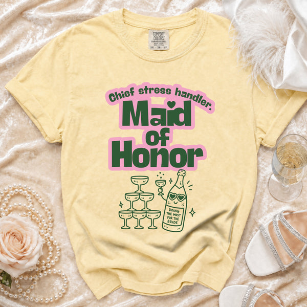 Maid of Honor T-shirt in Butter