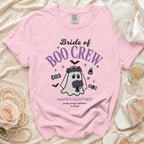 Pink t-shirt with "Bride of Boo Crew" and ghost graphic.