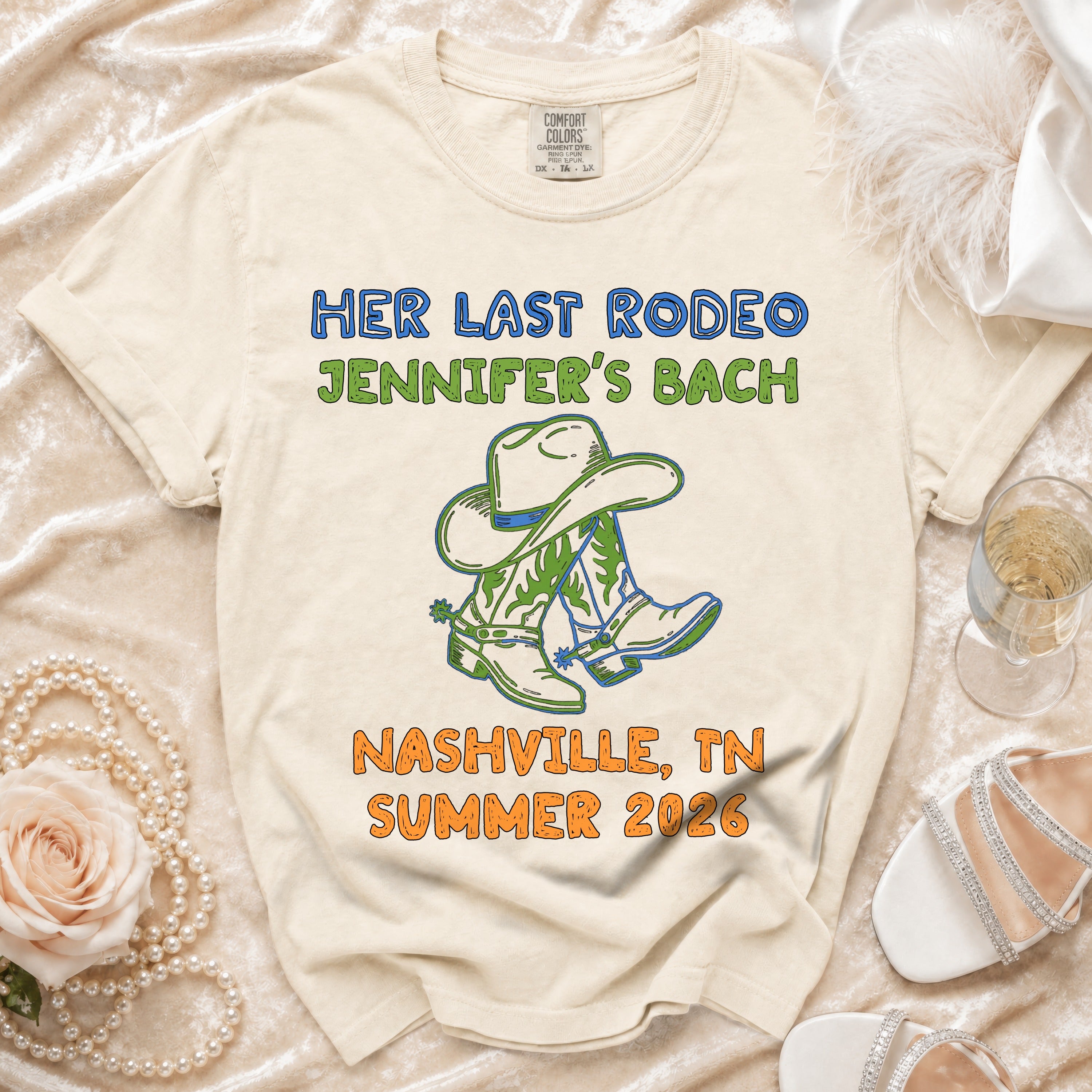 "Her Last Rodeo" Jennifer's Bach Nashville, TN Summer 2026 t-shirt.