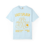 Light blue t-shirt with "Last Splash" and bachelorette party details.