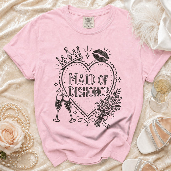 Maid of Dishonor T-Shirt in Blossom
