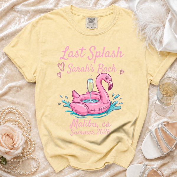 Last Splash Sarah's Bach Flamingo T-Shirt in Butter