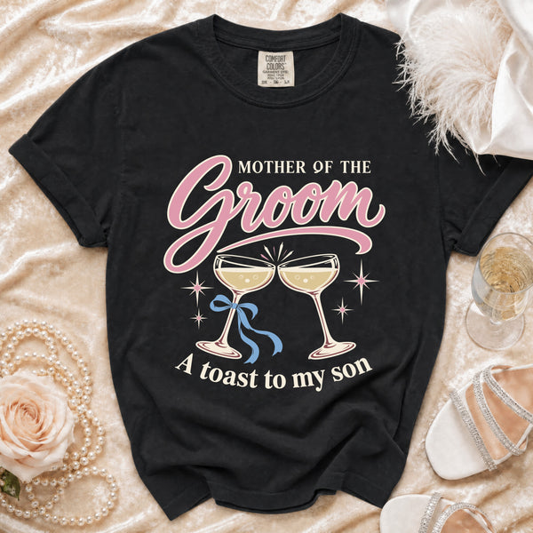 Groom Toast T-shirt in Black