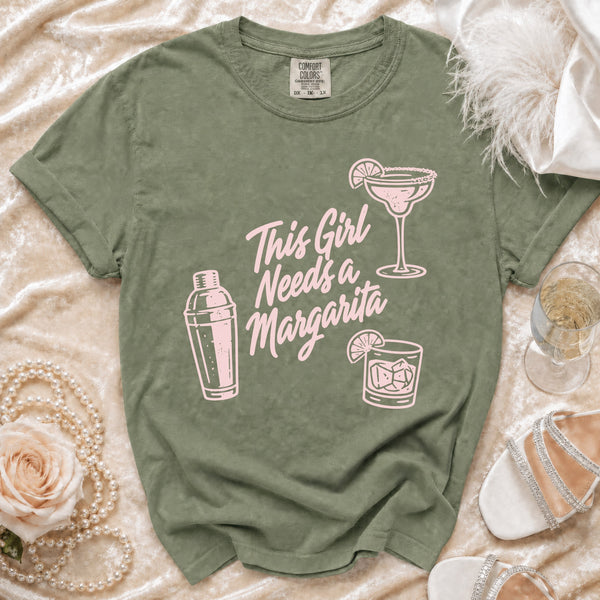 Margarita Girl T-Shirt in Moss