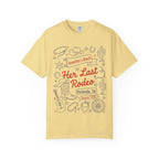Yellow t-shirt with "Jennifer's Bach Her Last Rodeo Nashville, TN Summer 2026".