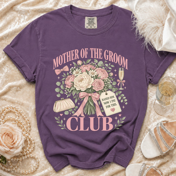 Groom Mom T-Shirt in Grape