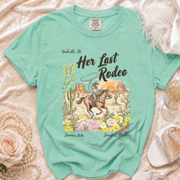 Her Last Rodeo Desert Bloom T-Shirt in Island Reef