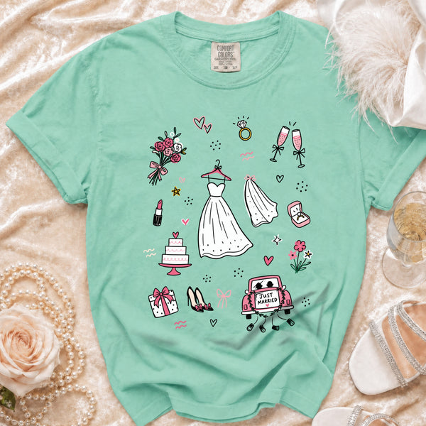 Bride Celebration T-Shirt in Island Reef