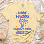 Yellow t-shirt with "Last Splash Malibu, Ca Summer 2026" and palm tree graphic.