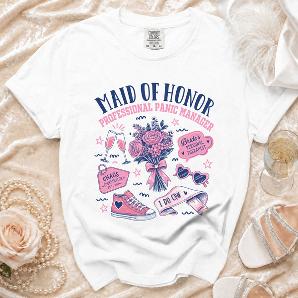 Maid of Honor T-Shirt in White
