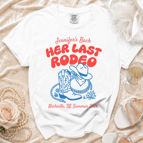 Her Last Rodeo Nashville Bach T-Shirt in White