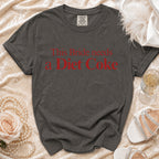 Gray t-shirt with red text "This Bride needs a Diet Coke".