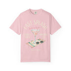 Pink t-shirt with "Last Splash bride-to-be Sarah's Bach Malibu CA Summer 2026" text.