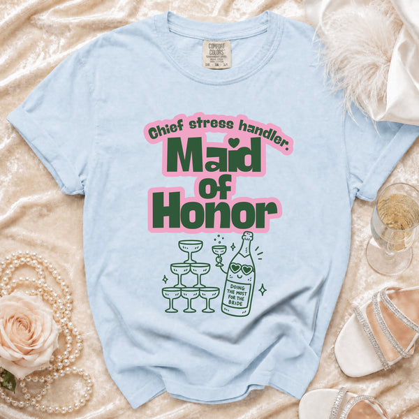 Maid of Honor T-shirt in Chambray