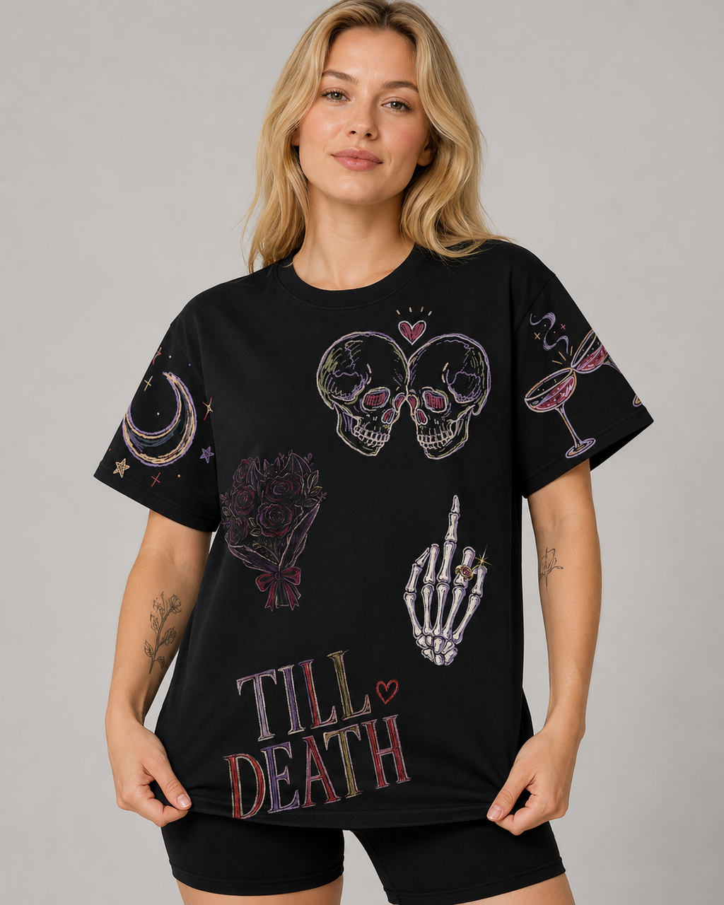 Spooky Bride Doodles T-shirt