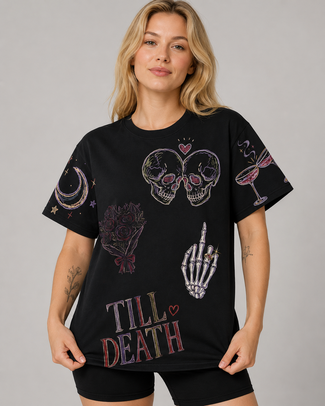 Spooky Bride Doodles T-shirt