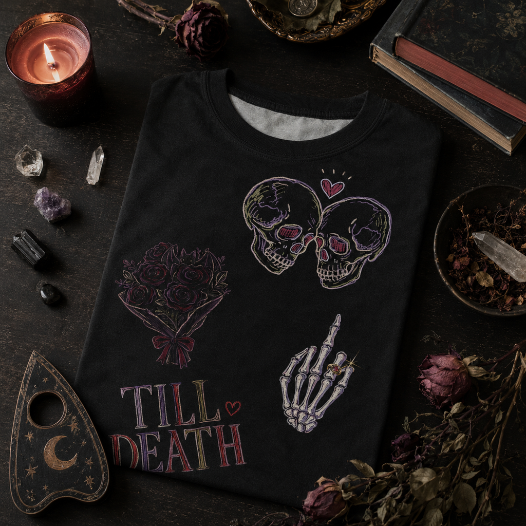Spooky Bride Doodles T-shirt