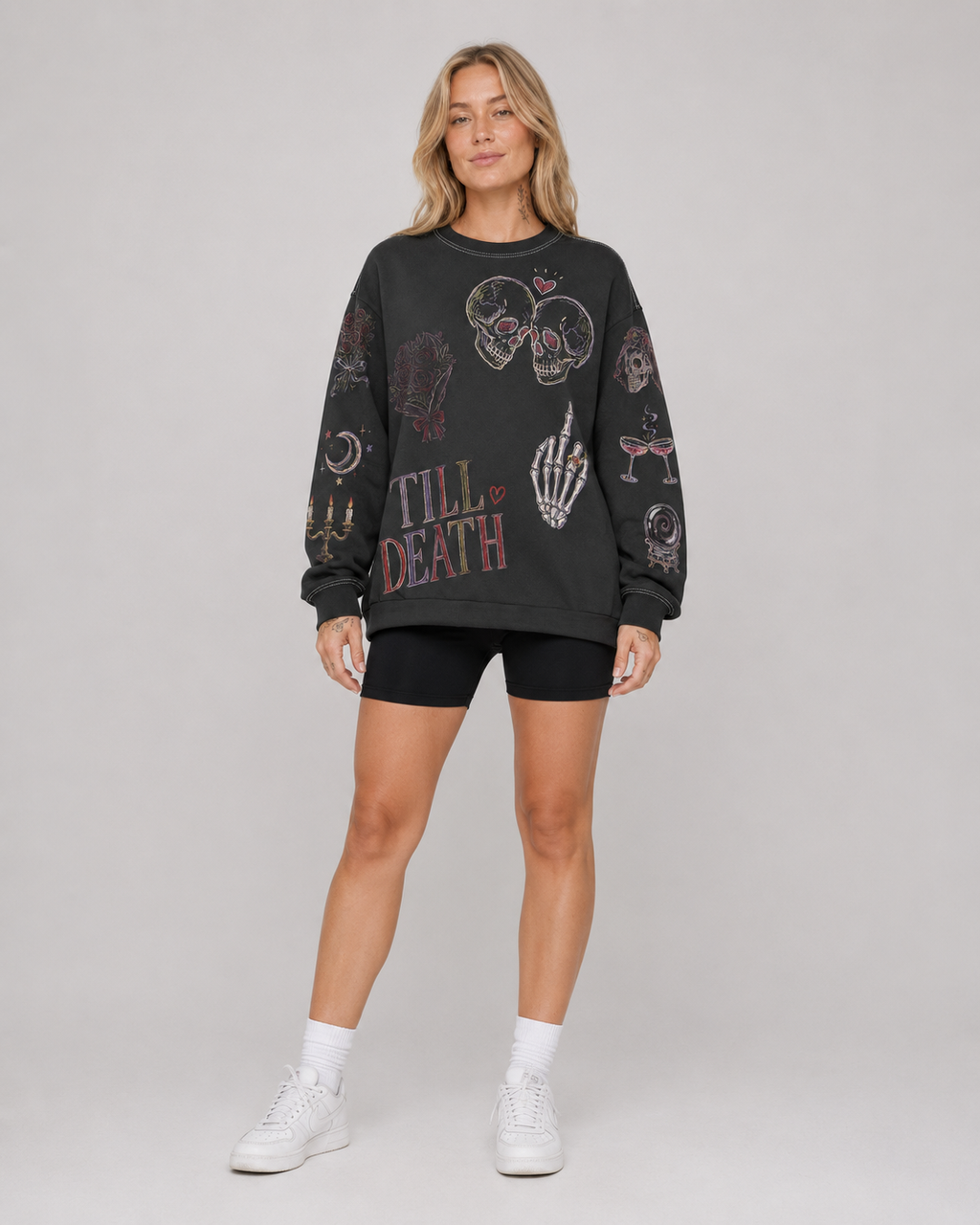 Spooky Bride Doodles Sweatshirt