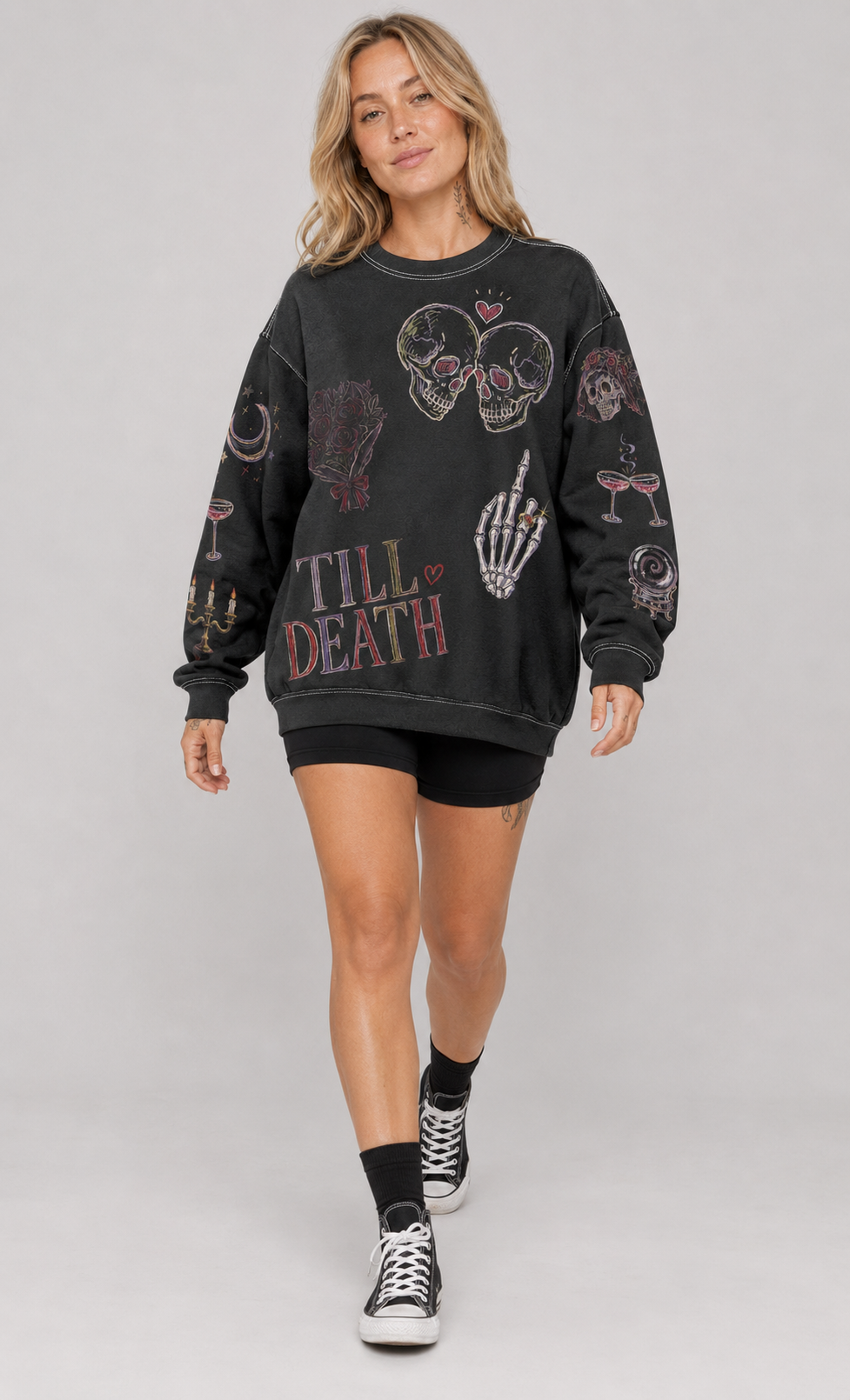 Spooky Bride Doodles Sweatshirt