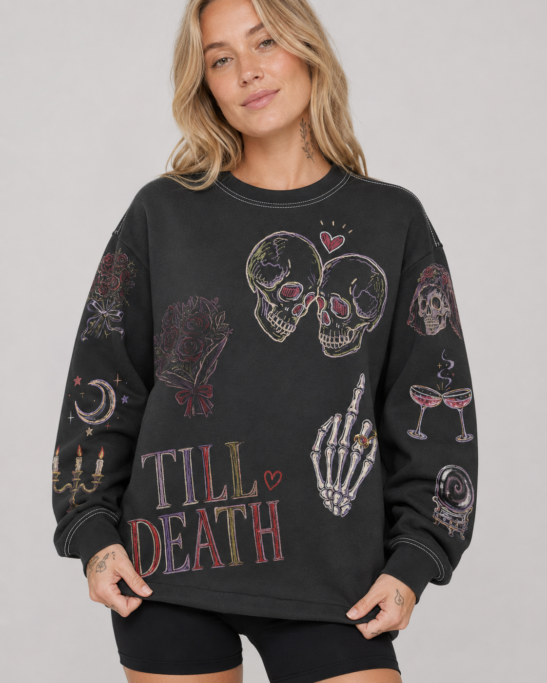 Spooky Bride Doodles Sweatshirt