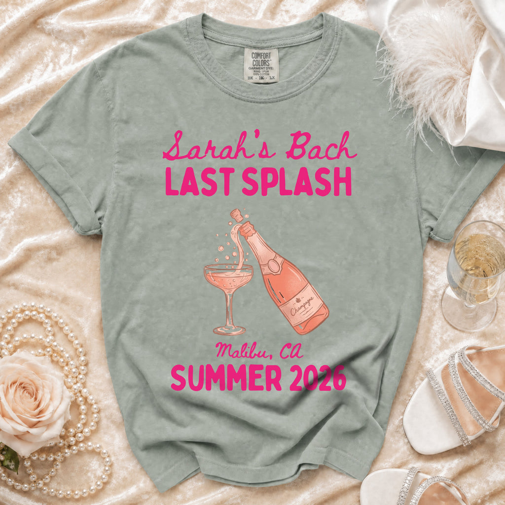 Sarah's Bach Last Splash t-shirt in Malibu, CA, Summer 2026.