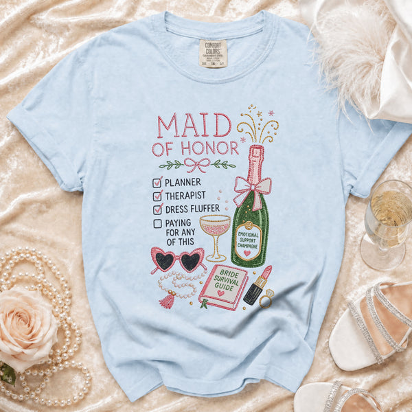 MOH Checklist T-Shirt in Chambray