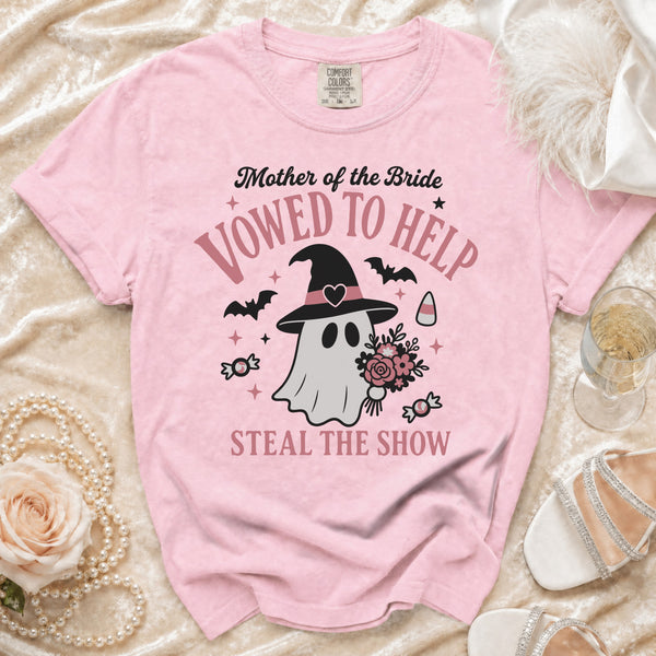 Bride's Mom Ghost T-Shirt in Blossom