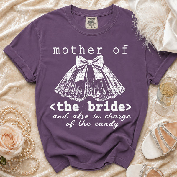 Bride's Mom T-Shirt in Grape
