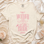 Comfort Colors t-shirt with pink text "Doing My Best Mother of the Bride Emotional Support VIP".