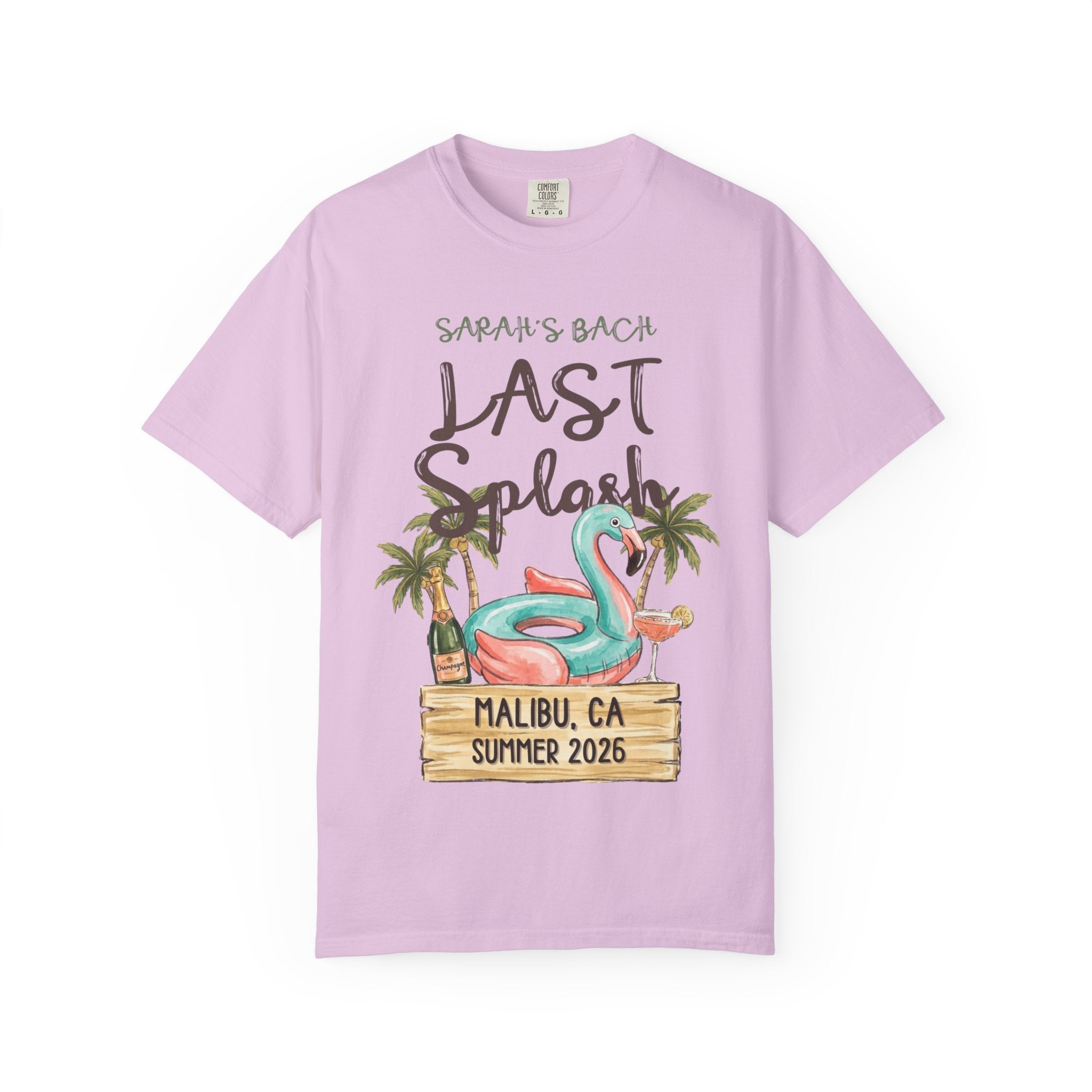 Sarah's Bach Last Splash Malibu CA Summer 2026 t-shirt.