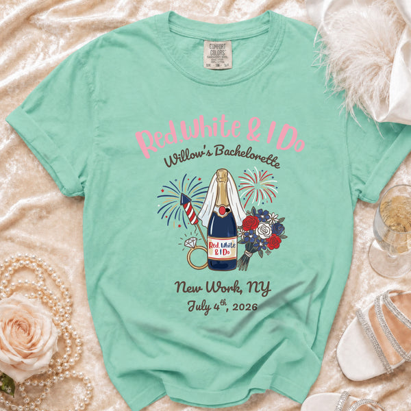 Red White & I Do Celebration T-Shirt in Island Reef