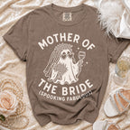 "Mother of the Bride (Spooking Fabulous)" graphic tee with ghost bride design.