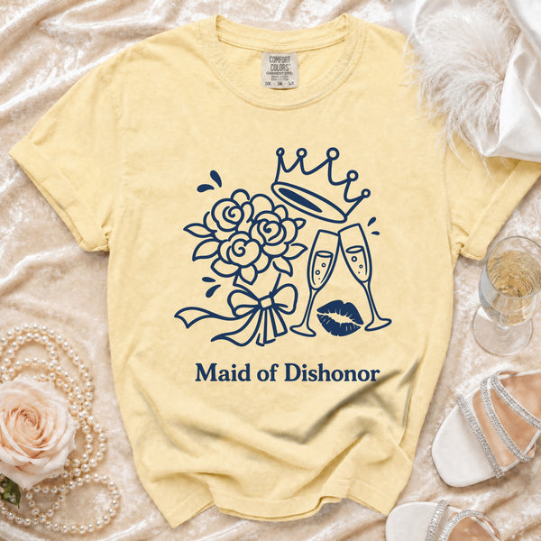 Maid of Dishonor T-Shirt in Butter