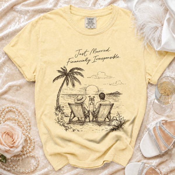 Married & Irresponsible T-shirt in Butter
