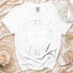 White t-shirt with "Jennifer's Bach Her Last Rodeo Nashville, TN Summer 2026" design.