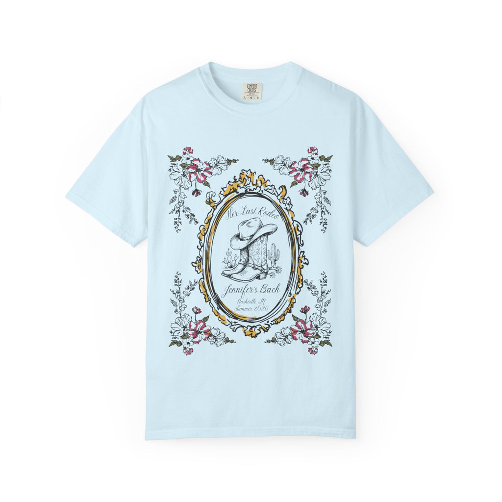 Cowboy boot and floral frame with text "Jennifer's Bach Nashville Summer 2023".