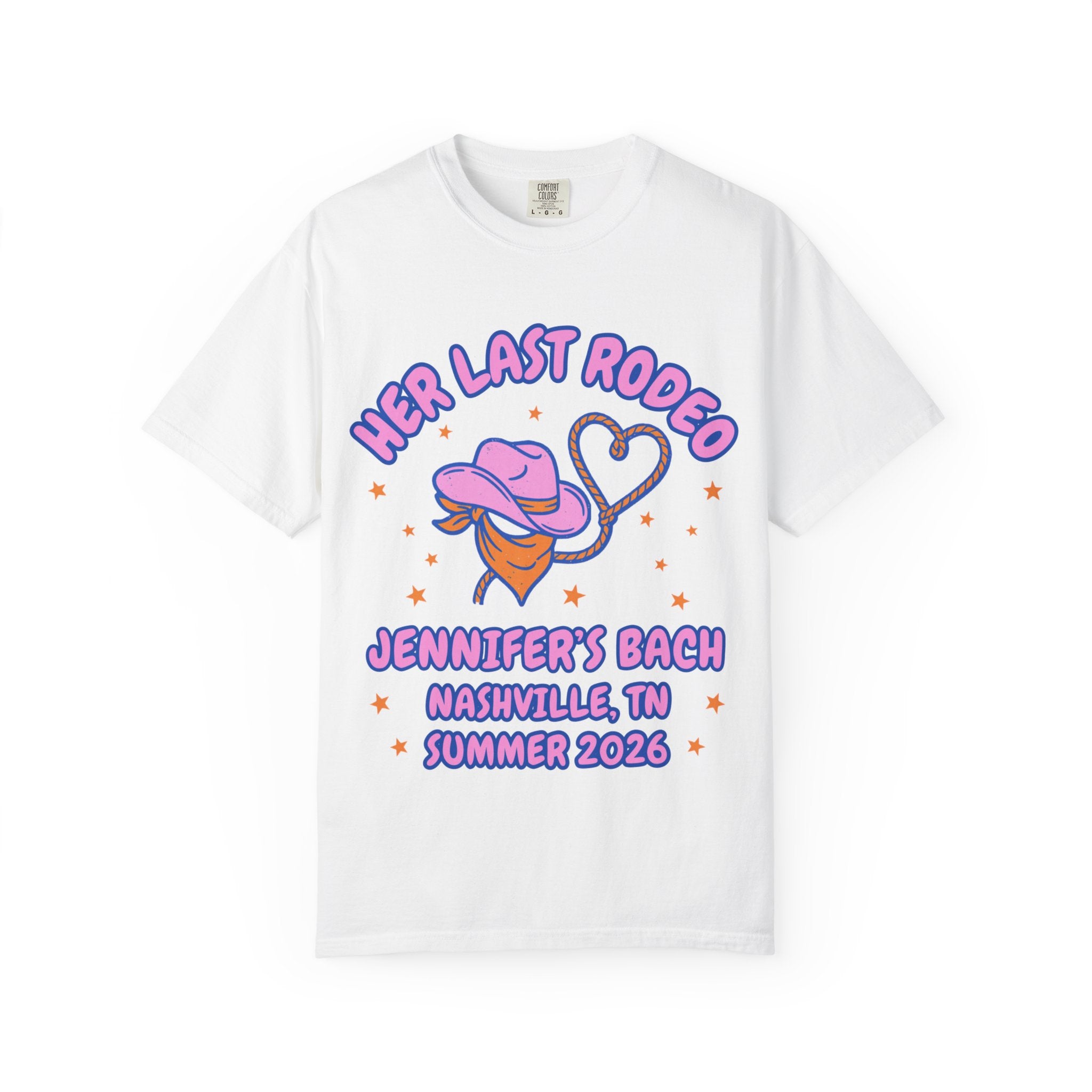 Her Last Rodeo Jennifer's Bach Nashville TN Summer 2026 t-shirt.