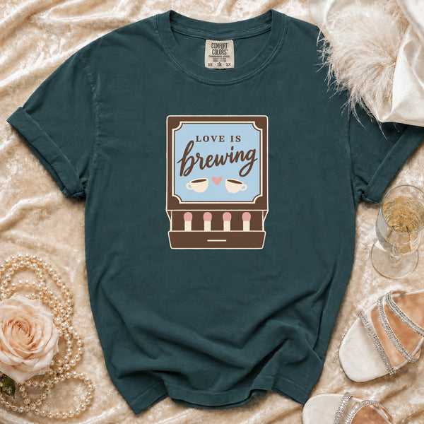 Love Brewing T-Shirt in Blue Spruce