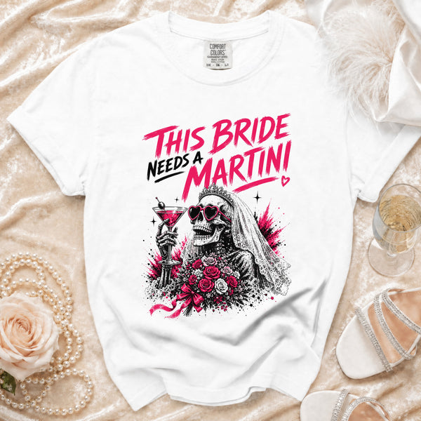 Martini Bride T-Shirt in White