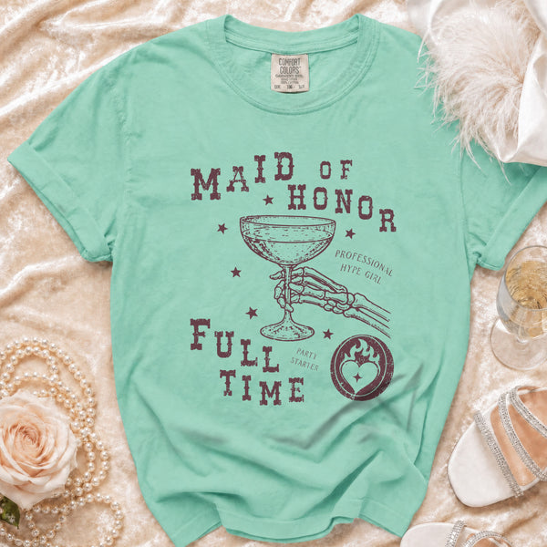 Maid Of Honor Hype Girl T-shirt in Island Reef